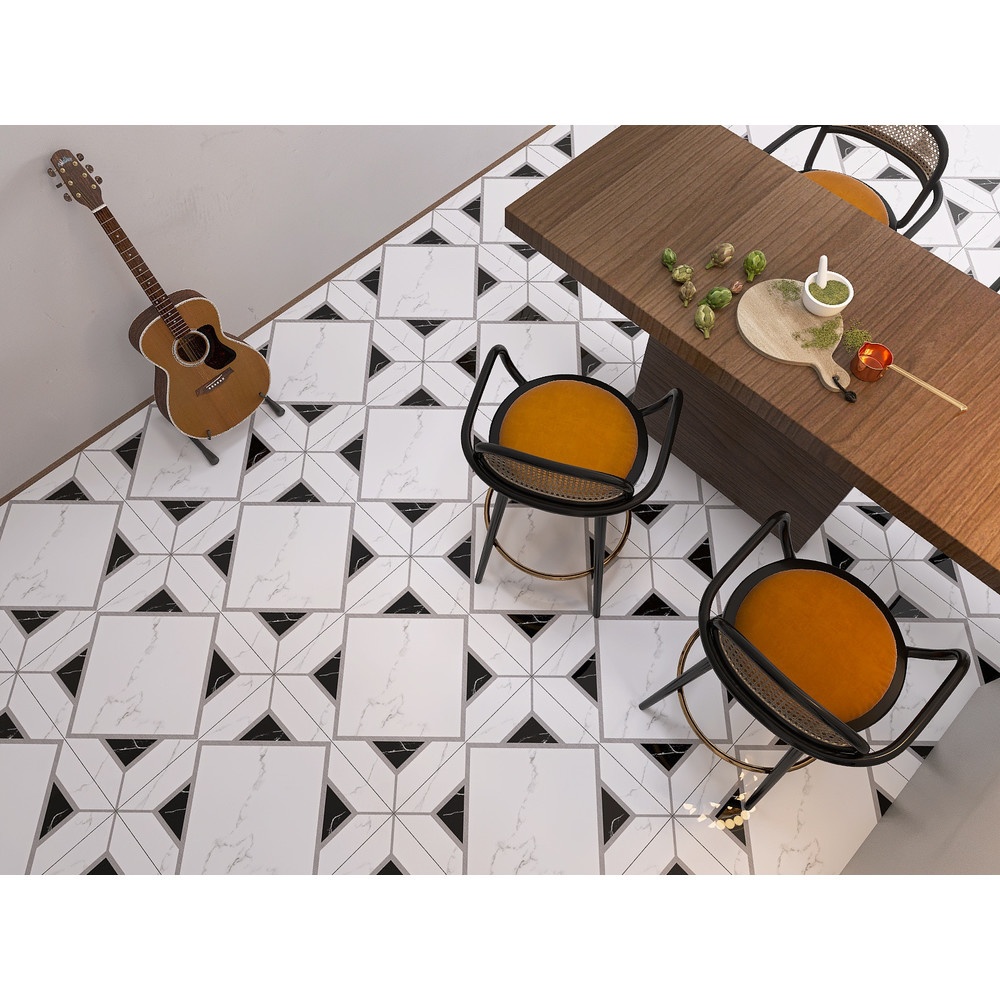 La Arezza กระเบื้องพอร์ซเลน 60X60 ซม รุ่น ไวท์ มาเบิล แกรนเดอร์  PJ6603W   Hi glossy (4P / 1.44 sqm) DGD