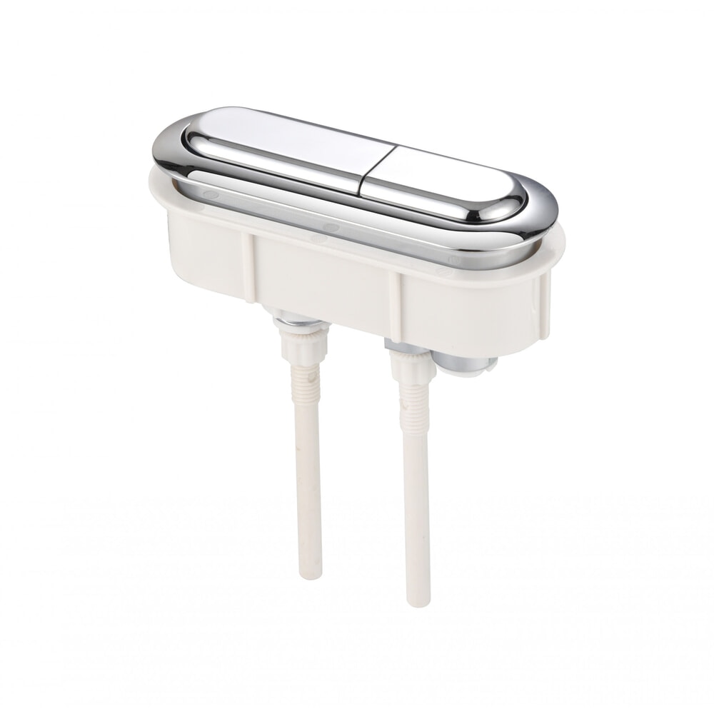 Verno ชุดปุ่มกดชำระทรงแคปซูล 2 ระบบ รุ่น PQS-C2424C  ขนาด 100x30 มม.