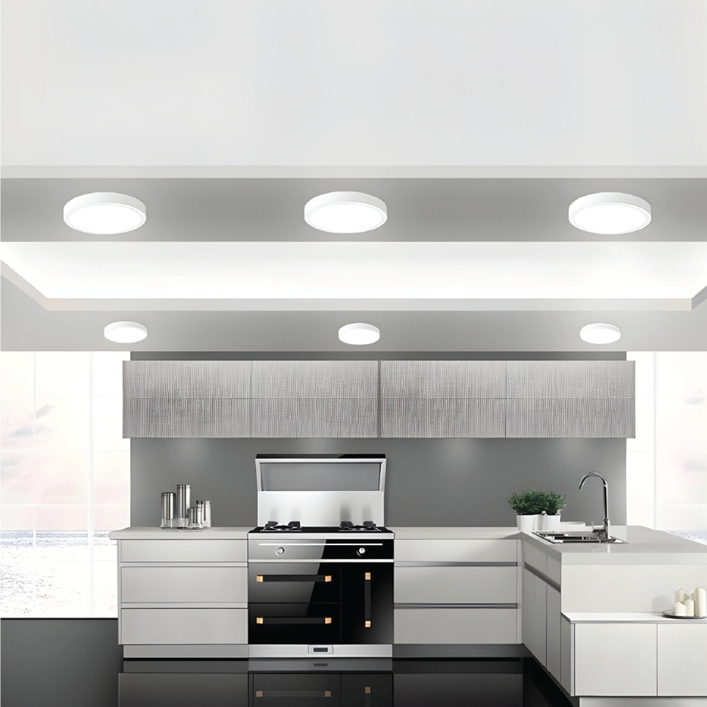 EILON ดาวน์ไลท์ LED แบบลอยหน้ากลม 6 นิ้ว 12W รุ่นTP-CDW-SW-12DL แสงเดย์ไลท์ สีขาว