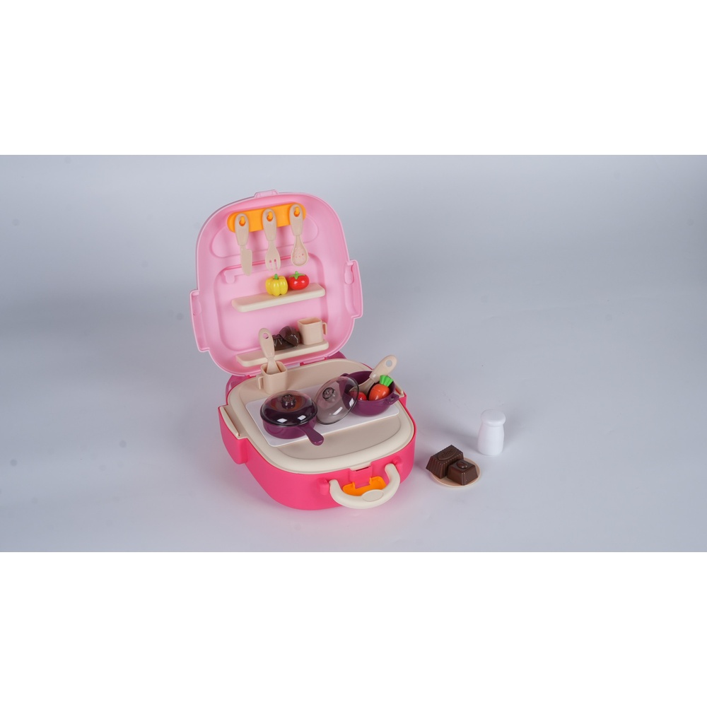 TOYS ของเล่นชุดกระเป๋าเครื่องครัวพร้อมอุปกรณ์ # 2501-1 ขนาด 19.5x13.5x21.5 ซม.