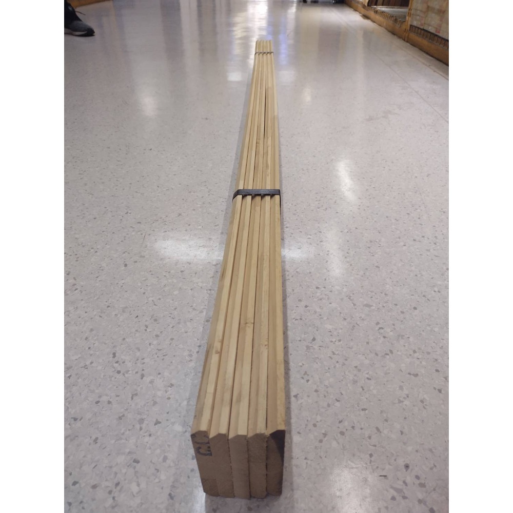 GREAT WOOD ฝ้าระแนงไม้ ไม้ยางพาราจ๊อยส์ BC (1x5) 1/2"x4"x150ซม.