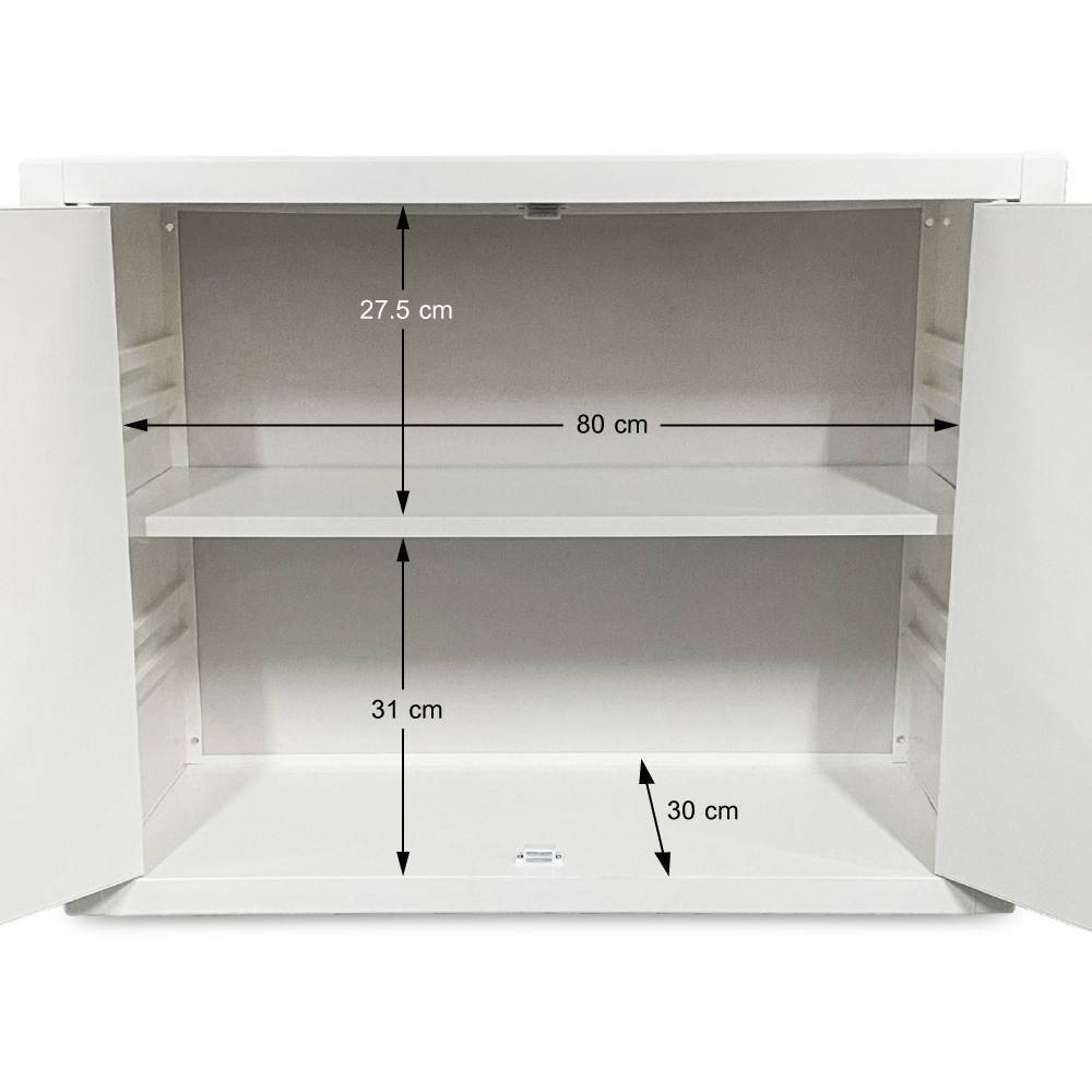CLOSE ตู้แขวนคู่ GENTLE ll ขนาด 87.8x33.80x67.50 ซม.  สีขาว