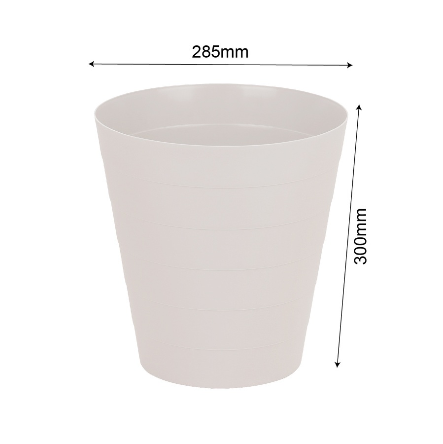 ICLEAN  ถังขยะไม่มีฝาทรงกลม 13 ลิตร รุ่น TG59692G ขนาด 28.5x28.5x30 ซม.สีเทา