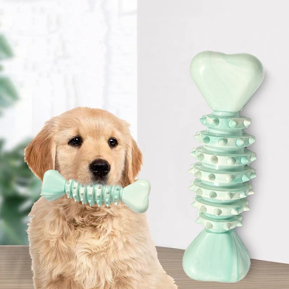 DUDUPETS ของเล่นสัตว์เลี้ยงกระดูกแบบยาง รุ่น STICKY ขนาด 4x12x5 ซม. สีฟ้า
