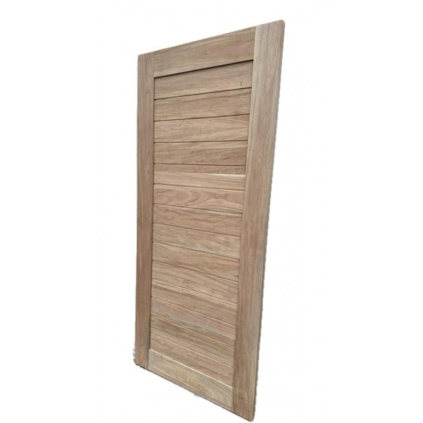 GREATWOOD ประตูไม้มะฮอกกานีบานทึบ เซาะร่อง 90x200ซม.