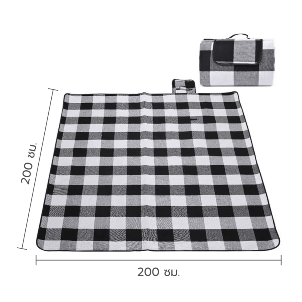 SUMMER SET เสื่อปิคนิค รุ่น Curt  ขนาด 200X200CM สีดำ