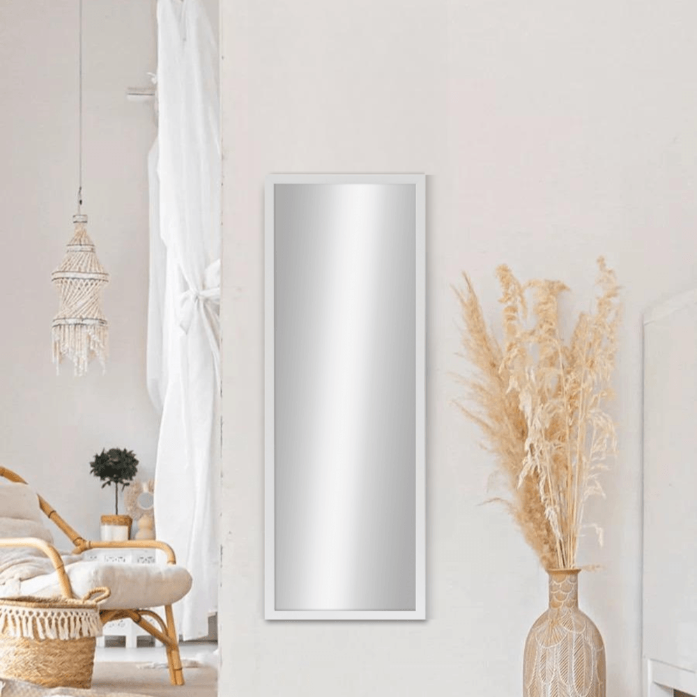 Nice กระจกมีกรอบ (PS) รุ่น สลิม-ไวท์ ขนาด 30x90 ซม. สีขาว