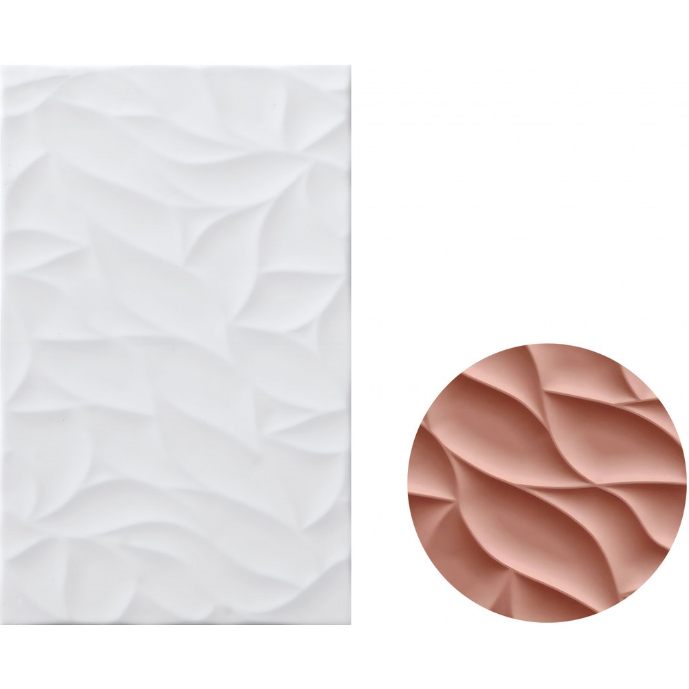 Marbella กระเบื้องเซรามิคปูผนัง 25X40 ซม. รุ่น สโนว์-ไวท์ ZX9021 (N) Gloss (15P)