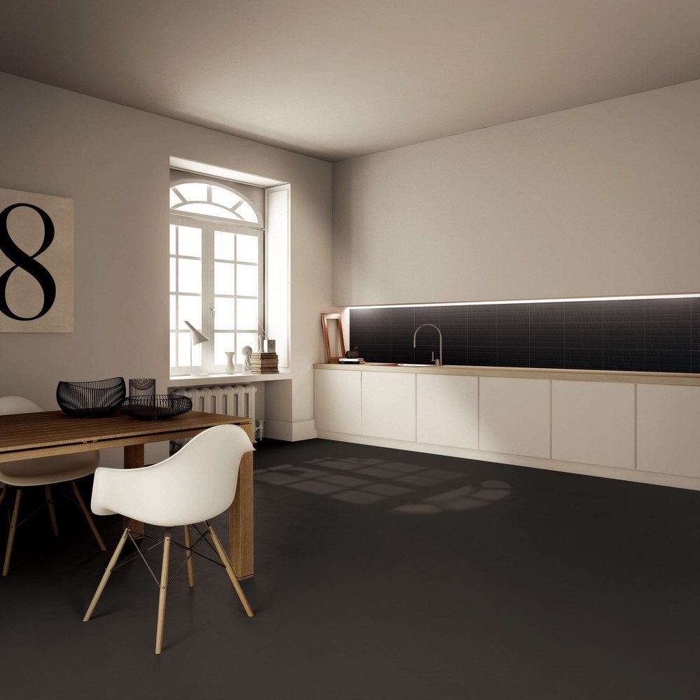 Marbella กระเบื้องเซรามิคปูผนัง 25X40 ซม. รุ่น บริค-แบล็ค SRE2510 Gloss (15P)