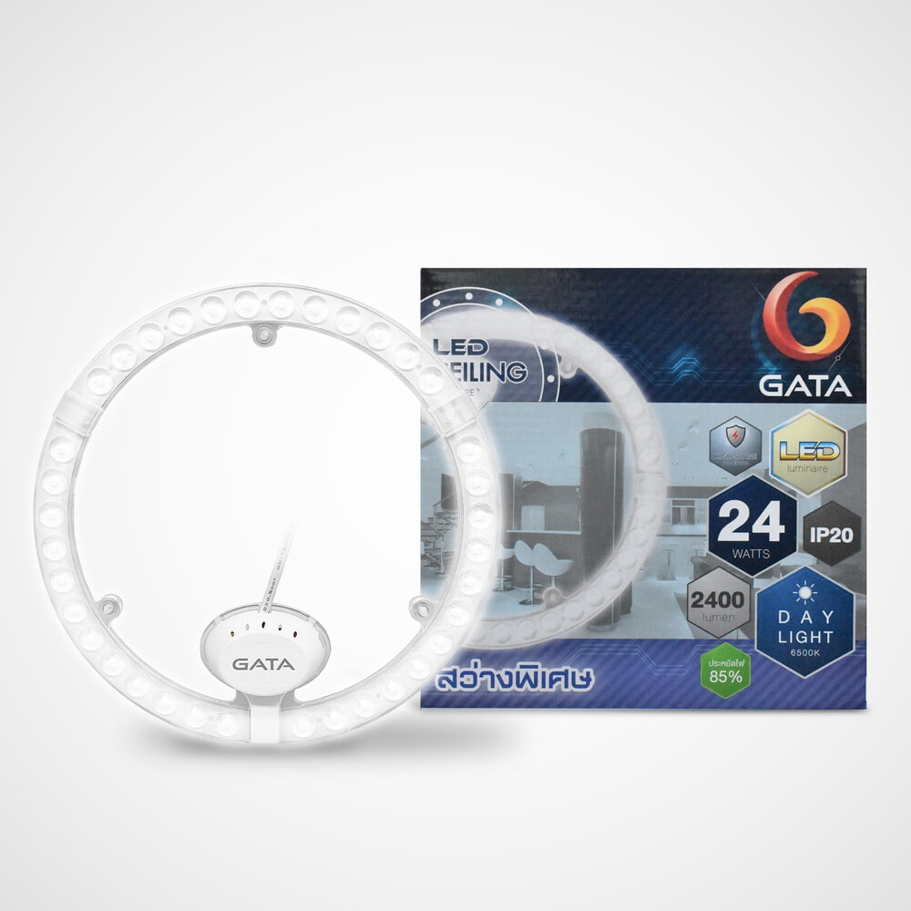 GATA หลอดไฟแม็กแนทแบบกลม AC LED 24W รุ่น ANELLO แสงเดย์ไลท์