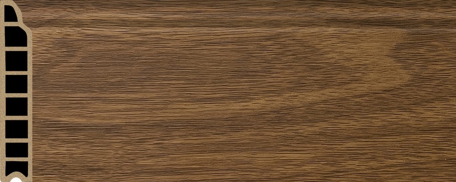 GREAT WOOD ไม้บัวพื้น PVCJF209 80x14x2900มม. สีทีค