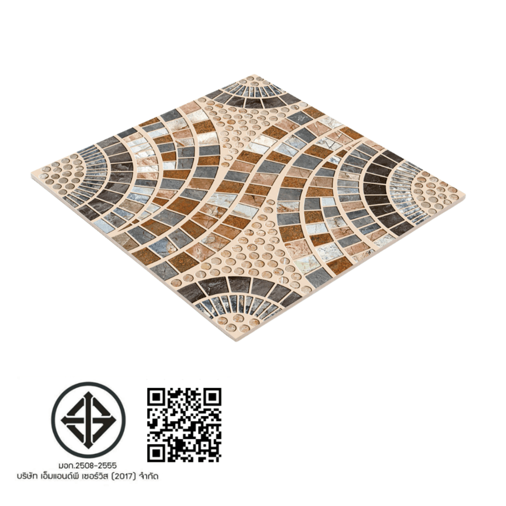 Marbella กระเบื้องเซรามิคปูพื้น 40X40 ซม. รุ่น สเปโต บราว HJP03 Matt (12P)