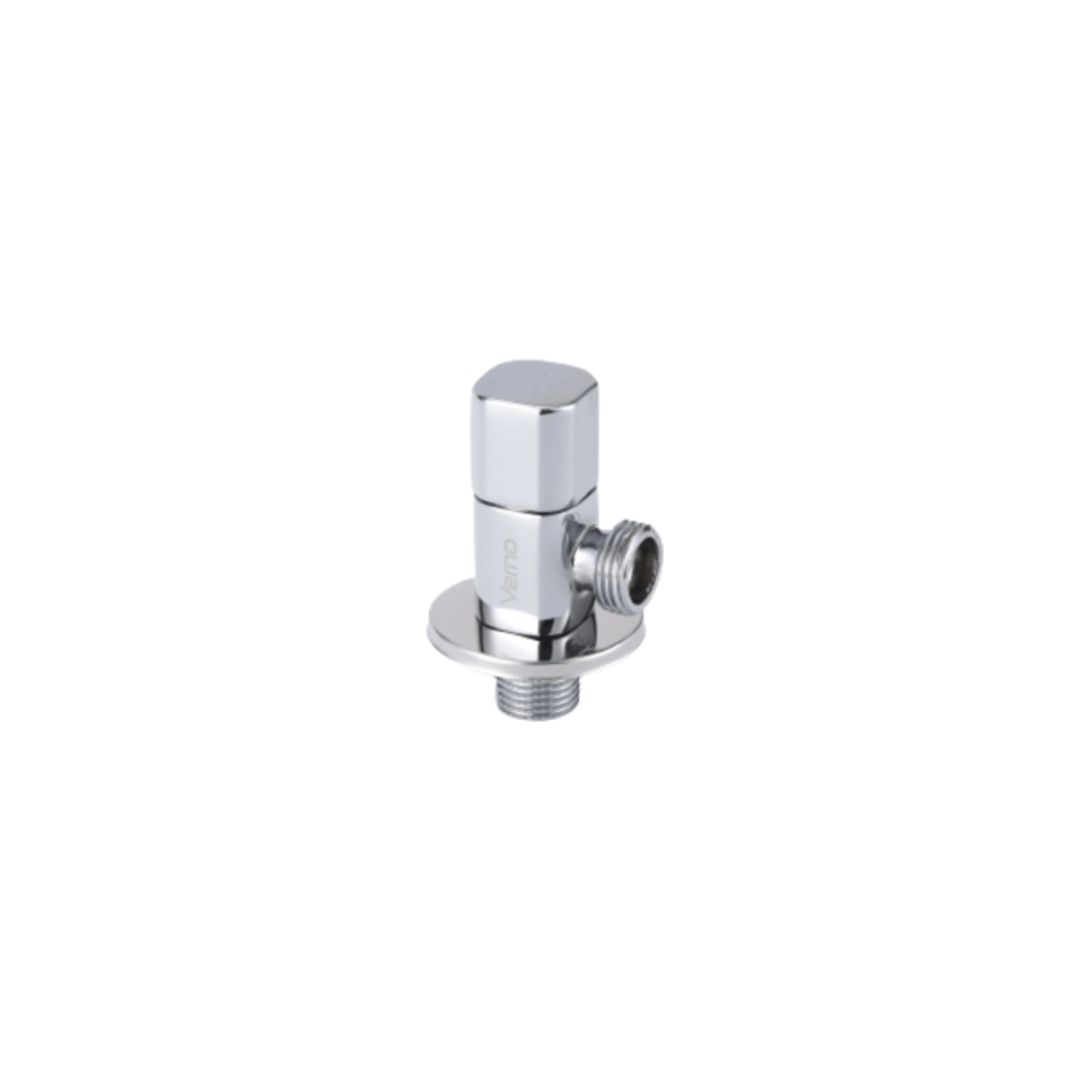 Verno สต๊อปวาล์วทองเหลือง 1 ทาง รุ่น PQS-C9SJ ขนาด 8x4.2x2.7 ซม. สีเงิน