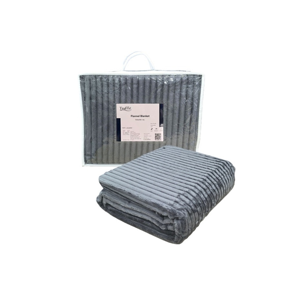 Truffle ผ้าห่ม รุ่น Nako-06 ขนาด 150x200 ซม. สีเทาเข้ม
