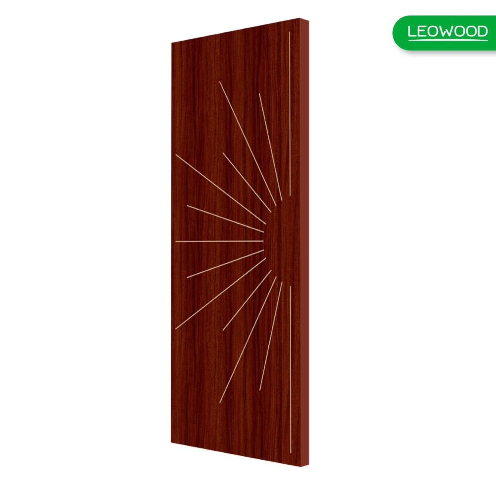 LEOWOOD ประตู DoorX Platinum ลาย 1 - Mahogany ขนาด 3.5x80X200 ซม.