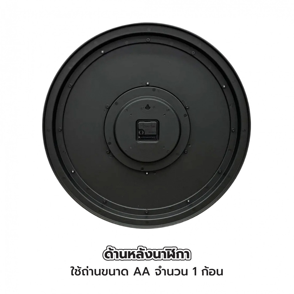 COZY นาฬิกาแขวนผนัง วินเทจ รุ่น NOTUS ขนาด 60.8x60.8x4.8 ซม. สีดำ