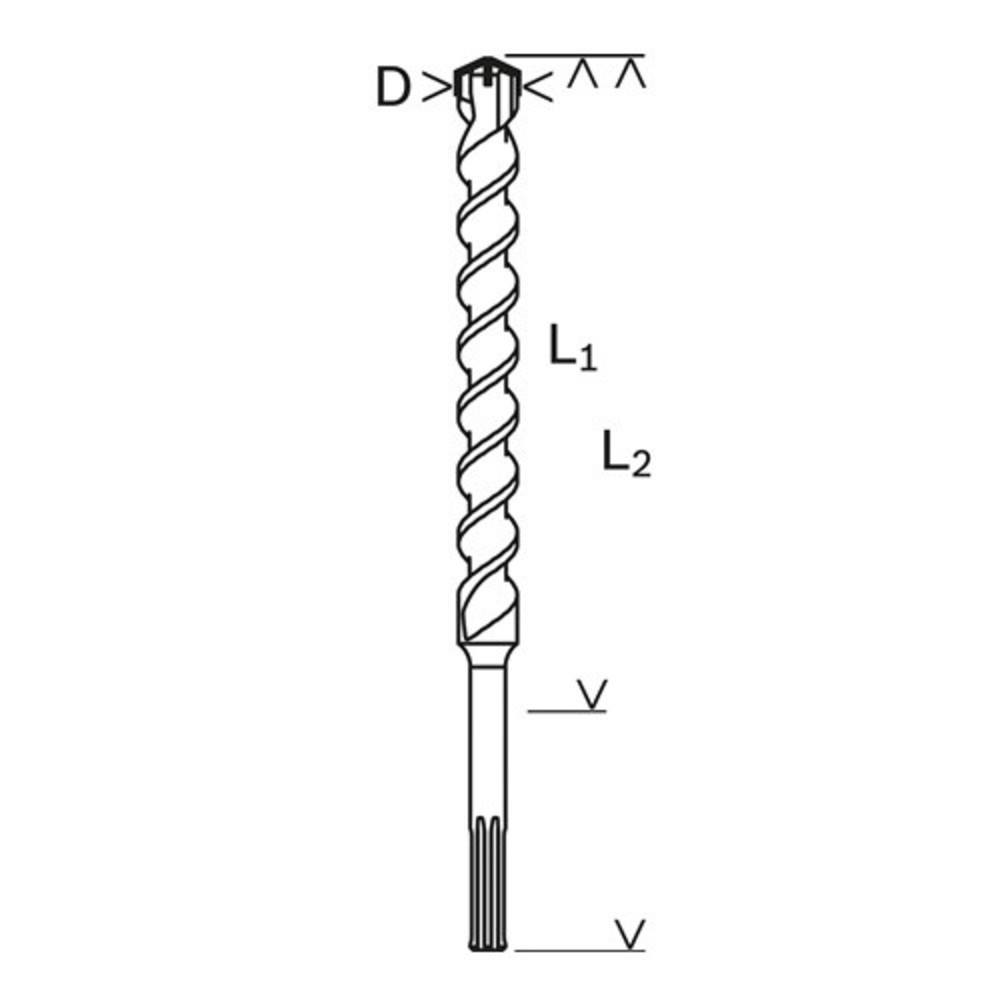 BOSCH ดอกโรตารี่ SDS-max4 (M4) 20x200/320 มม.