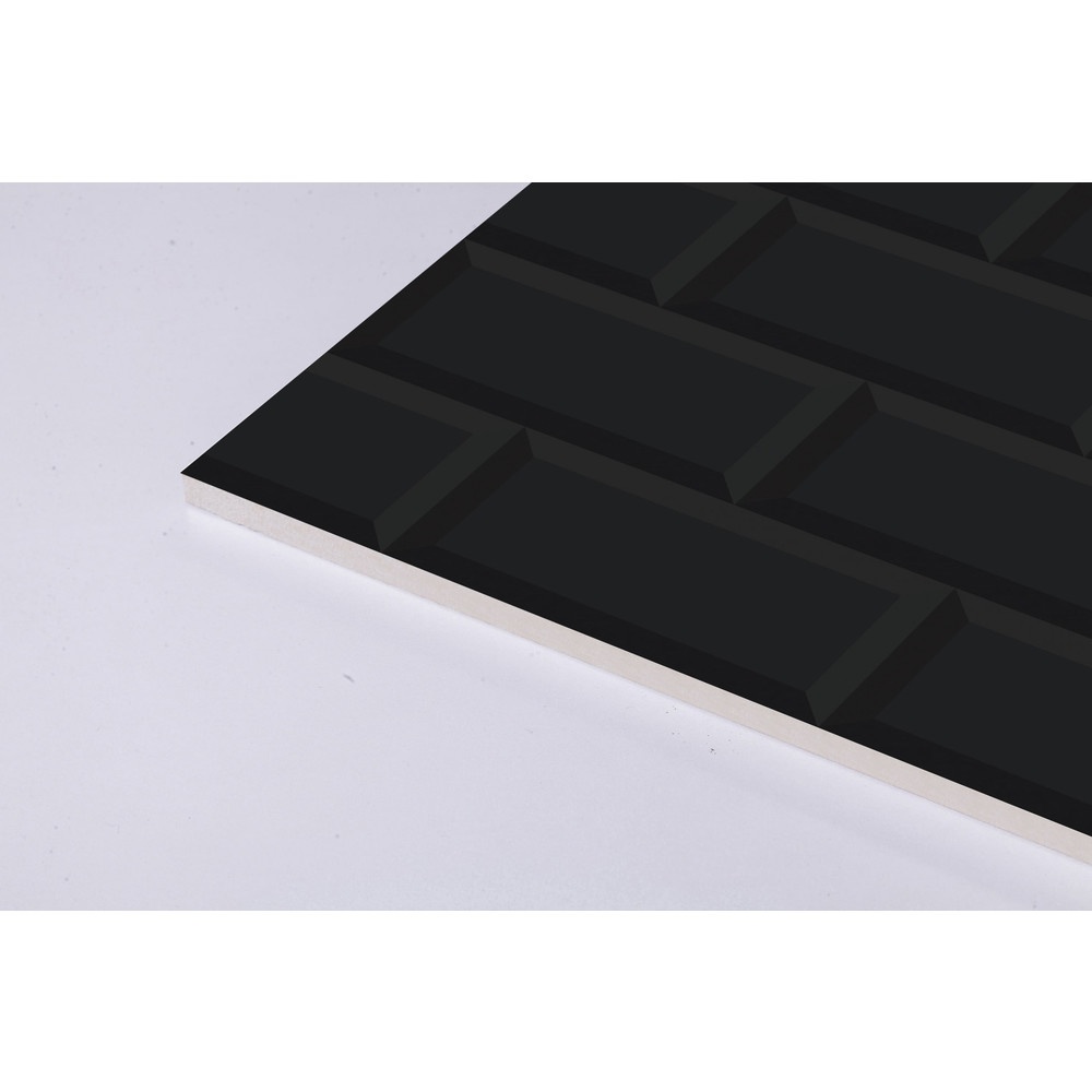 Marbella กระเบื้องเซรามิคปูผนัง 25X40 ซม. รุ่น บริค-แบล็ค SRE2510 Gloss (15P)