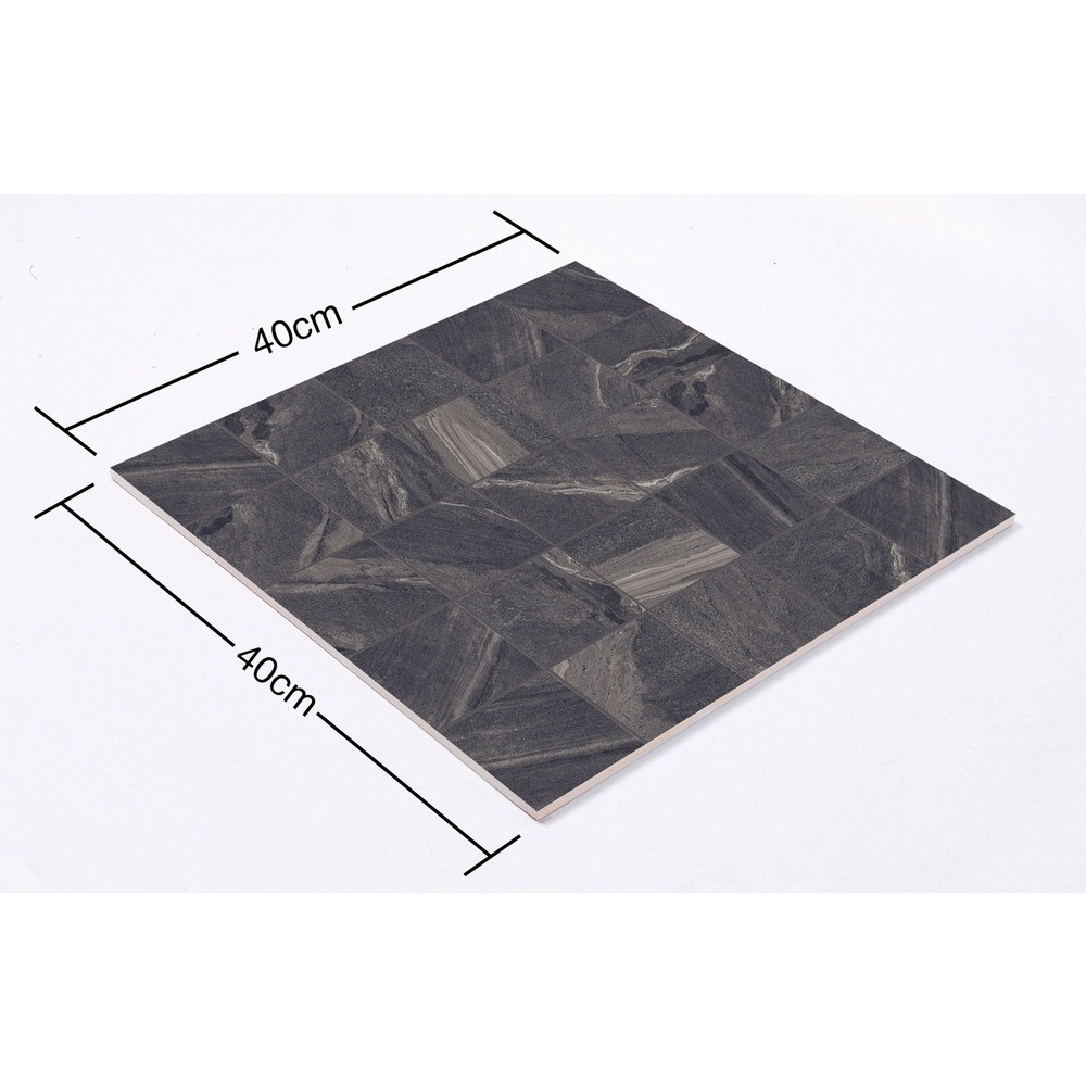 Marbella กระเบื้องเซรามิคปูพื้น 40X40 ซม. รุ่น Stone gray ZY-Z02 Matt Flat (12P)