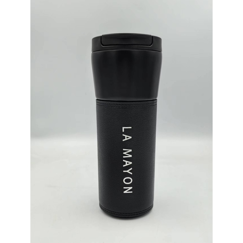 LAMAYON แก้วเก็บอุณภูมิปลอกหนัง 500 มล รุ่น ZBMT122 สีดำ