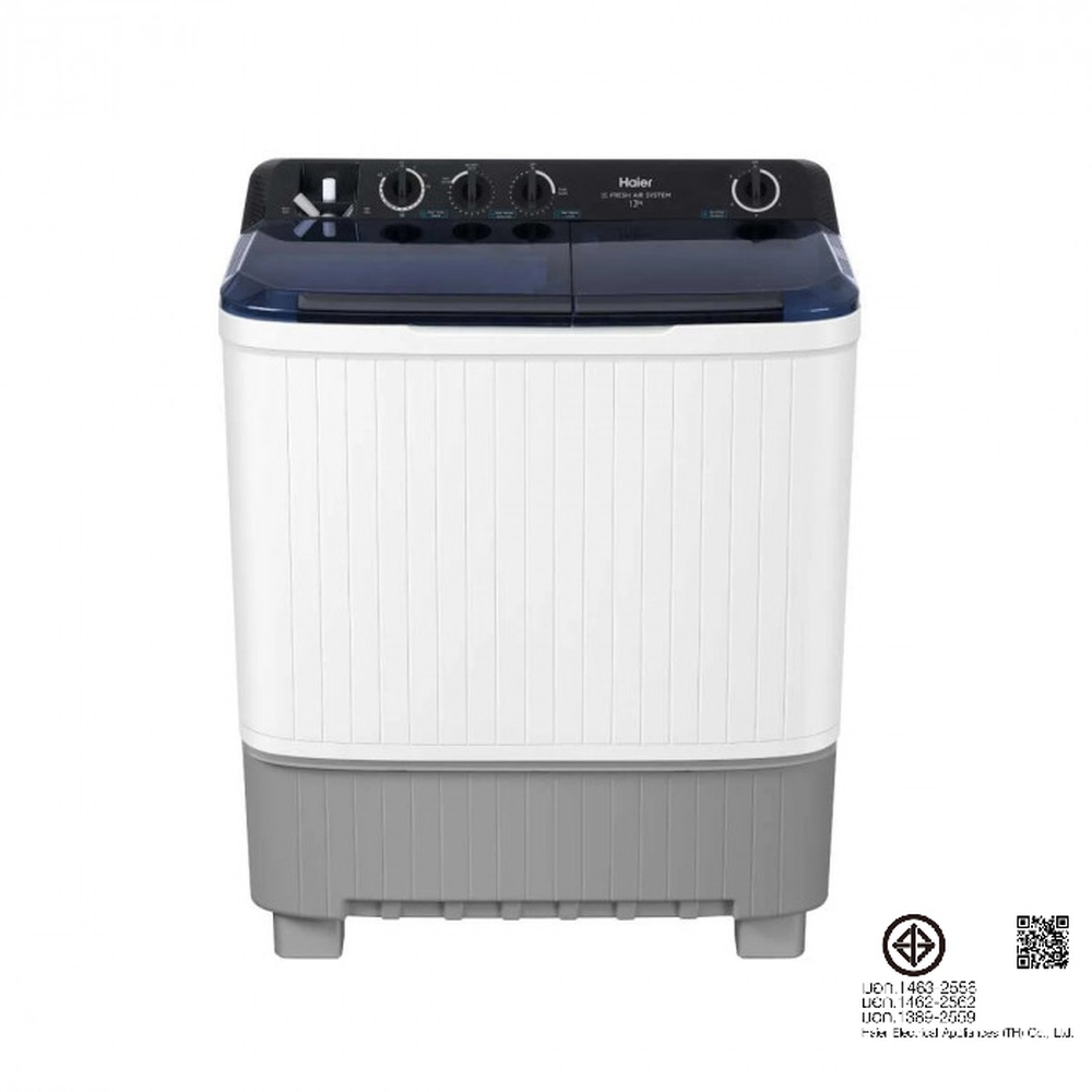 HAIER เครื่องซักผ้า 2 ถัง 15 กก. รุ่น HTW150-1217BS