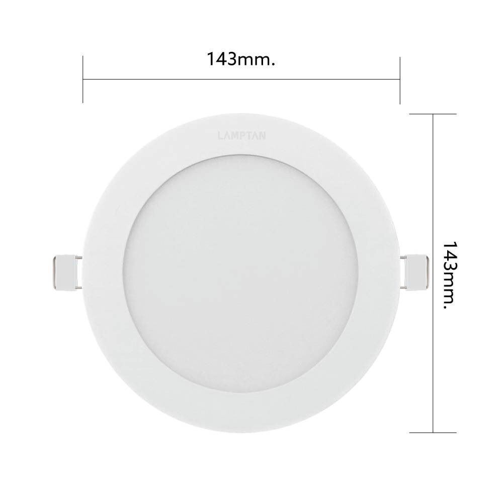 LAMPTAN โคมดาวน์ไลท์ LED แบบฝังหน้ากลม 5นิ้ว 9W รุ่นแอ๊ดจัสท์ 3แสง