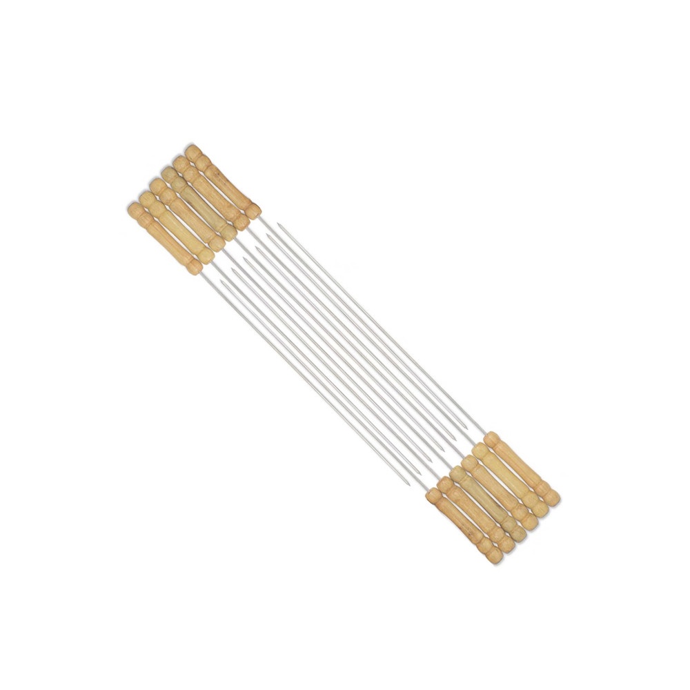 SANE เหล็กเสียบปิ้งย่างขนาด  2X30.5X2 ซม. HOTTO-05 สีเงิน