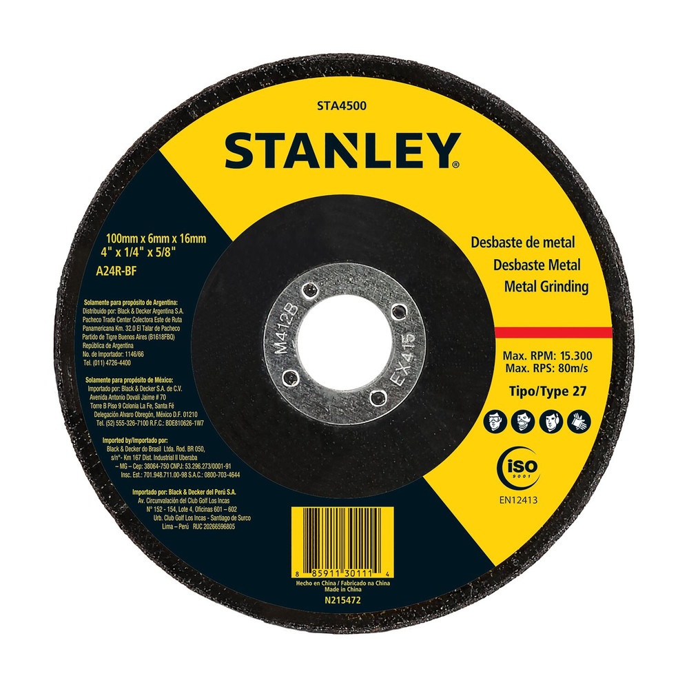 STANLEY ใบเจียร์ 4" 100x6x16 รุ่น STA4500