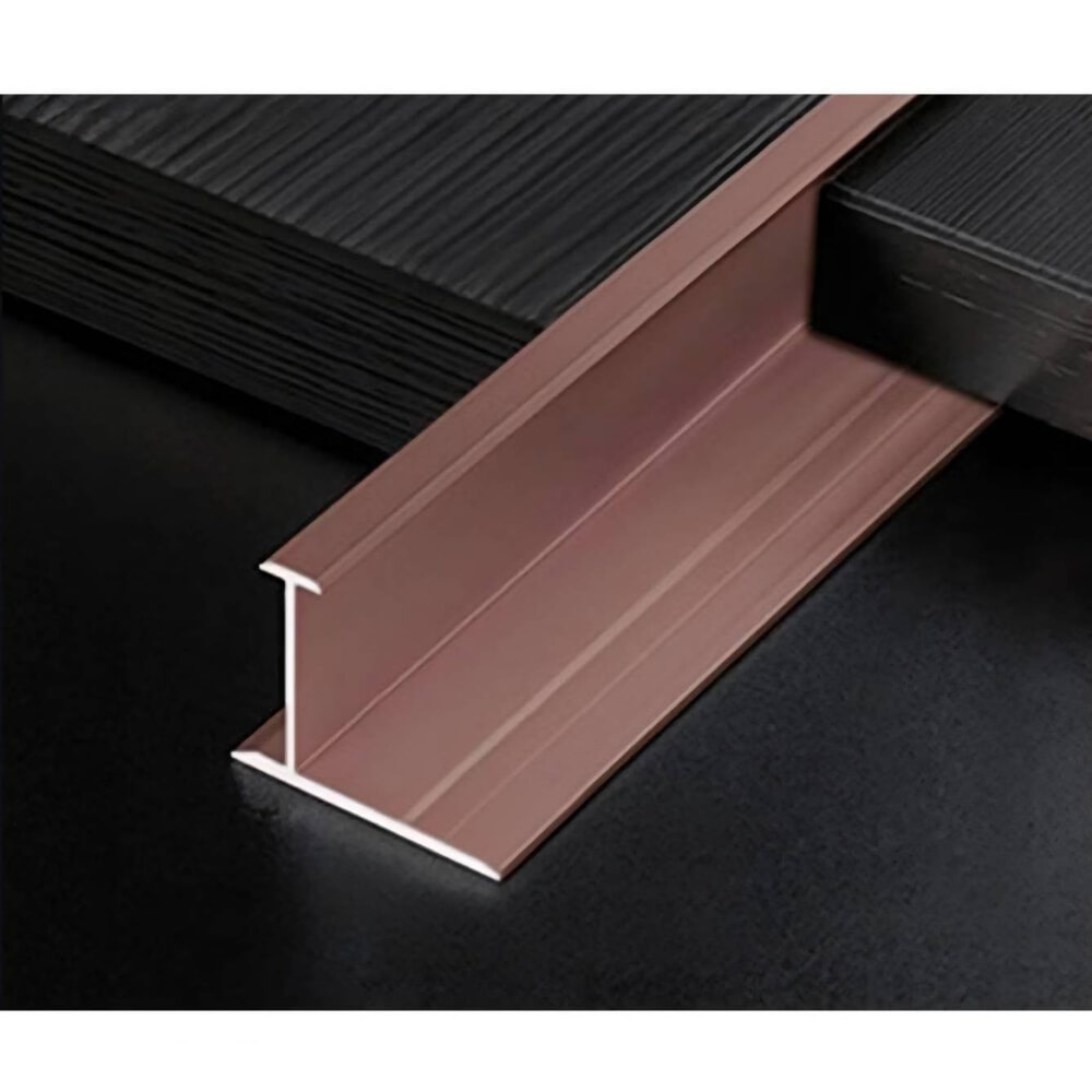 GREAT WOOD แผ่นอลูมิเนียมตัวที สีโรสโกลด์ ขนาด 2.2*2.9*1ซม.