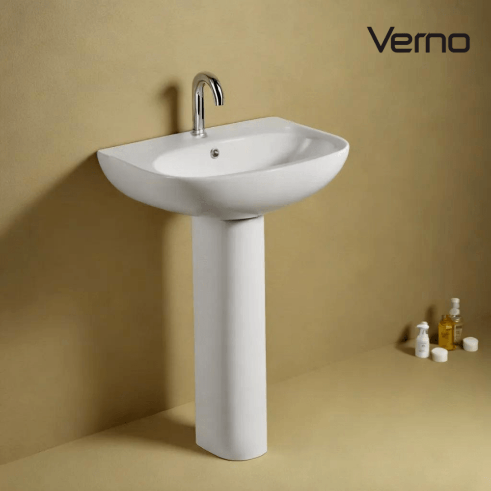 Verno อ่างล้างหน้าแบบแขวนผนังพร้อมขาตั้งแบบยาว รุ่น ไจแอนท์ VN-G906