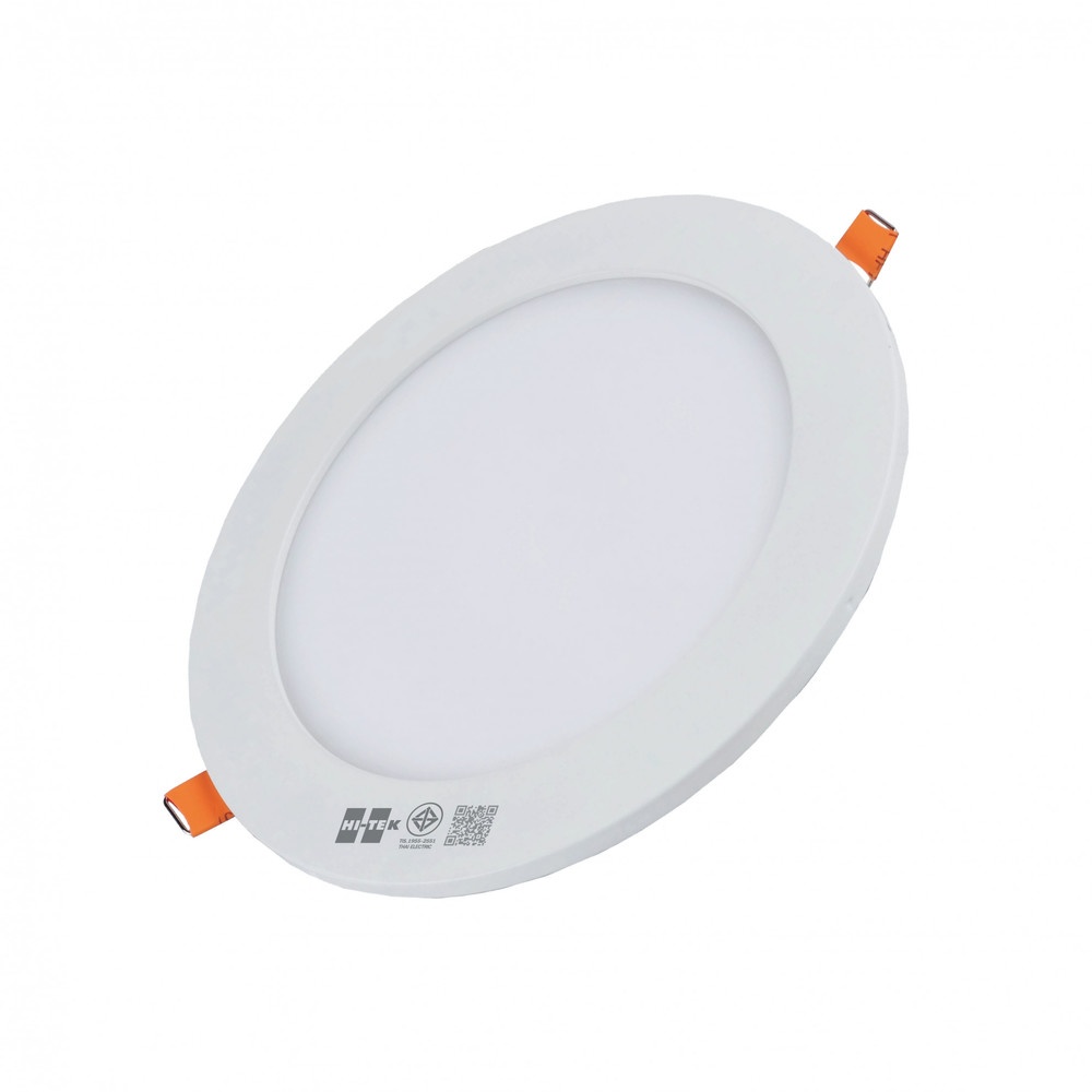 HI-TEK โคมพาเนล LED อีโค่ ทรงกลม 5นิ้ว 12W แบบฝังฝ้า รุ่นHFLEPR012W แสงนวล