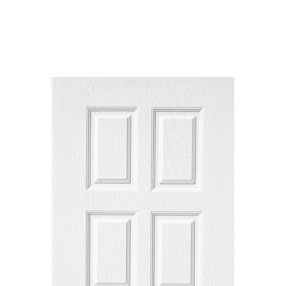 WELLINGTAN ประตู UPVC รุ่น  WT003N (สำหรับใช้ภายนอก) ลูกฟัก ขนาด 90x200 ซม. สีขาว (เจาะลูกบิด)
