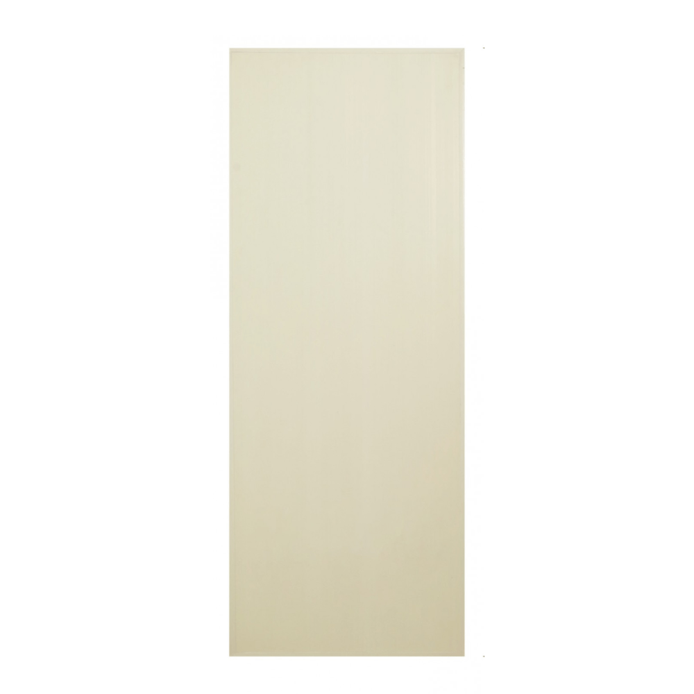 WELLINGTAN ประตูพีวีซีพร้อมวงกบบานทึบ รุ่น W1 70x180 ซม. สีครีม (เจาะลูกบิด)
