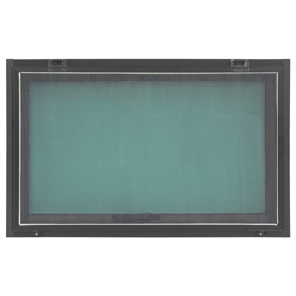 WELLINGTAN (LIKE) หน้าต่างอะลูมิเนียม บานกระทุ้ง W-AL/013 BL 80x50ซม. สีดำ พร้อมมุ้ง