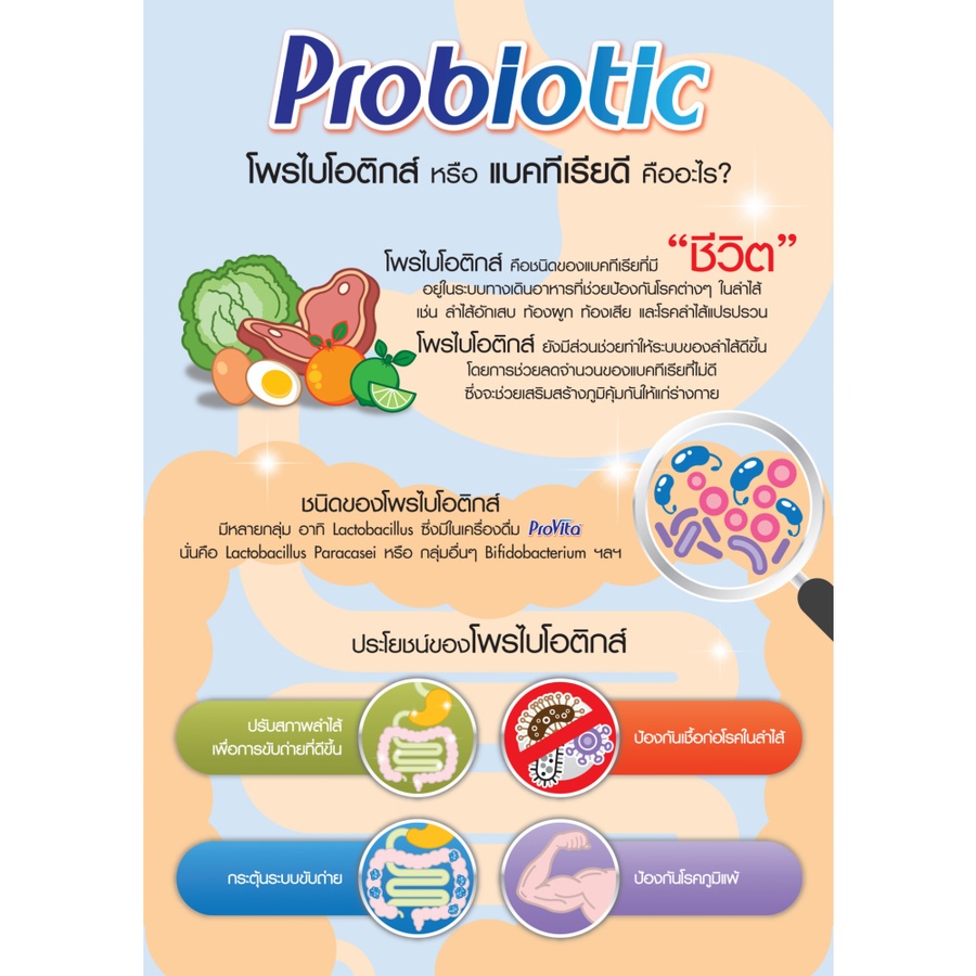 TPI โปรไวต้า เครื่องดื่มโพรไบโอติกผสมวิตามิน 150 มล. รสส้ม