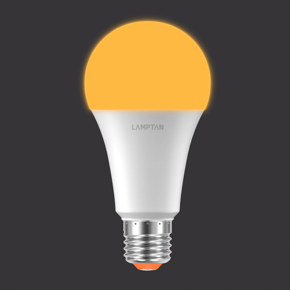 LAMPTAN หลอดไฟ LED BULB 18W แสงวอร์มไวท์ รุ่น SHINE E27
