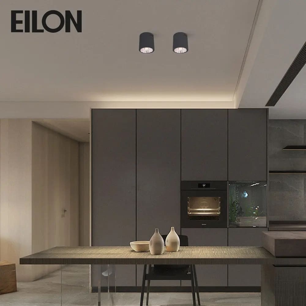 EILON โคมดาวน์ไลท์แบบทาวเวอร์หน้ากลม 4นิ้ว E27 รุ่น YDE04005S-BK สีดำ (โคมเปล่า)