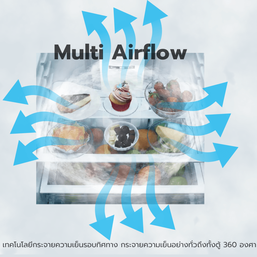 HAIER ตู้เย็น 4 ประตู ระบบ Inverter HRF-MD469M ขนาด 16.1Q สีดำ