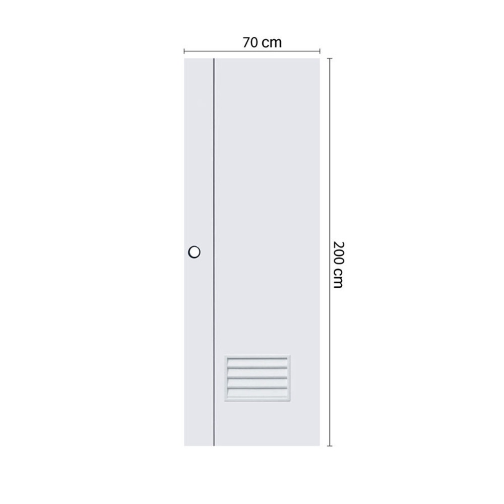 ECO-DOOR  ประตู UPVC เอ็กซ์ทรูชั่น  รุ่น XG2 ขนาด 70x200 ซม. สีขาว (เจาะ)