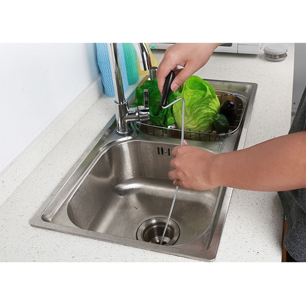 ICLEAN สายทะลวงท่อ รุ่น DU002 ขนาด 6มม.x9เมตร (19x19x4 ซม.) สีดำ