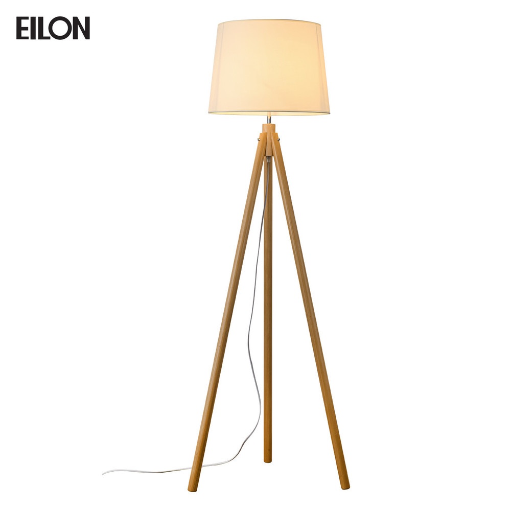 EILON โคมไฟตั้งพื้นโมเดิร์น ขาไม้ รุ่น fluffy S3036F สีไม้