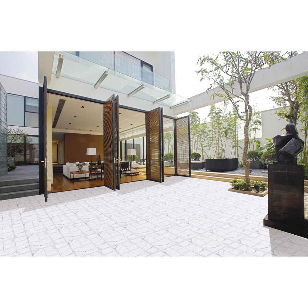 Marbella กระเบื้องเซรามิคปูพื้น 40X40 ซม. รุ่น ไวท์ลาย TA0609 Matt mold (12P)