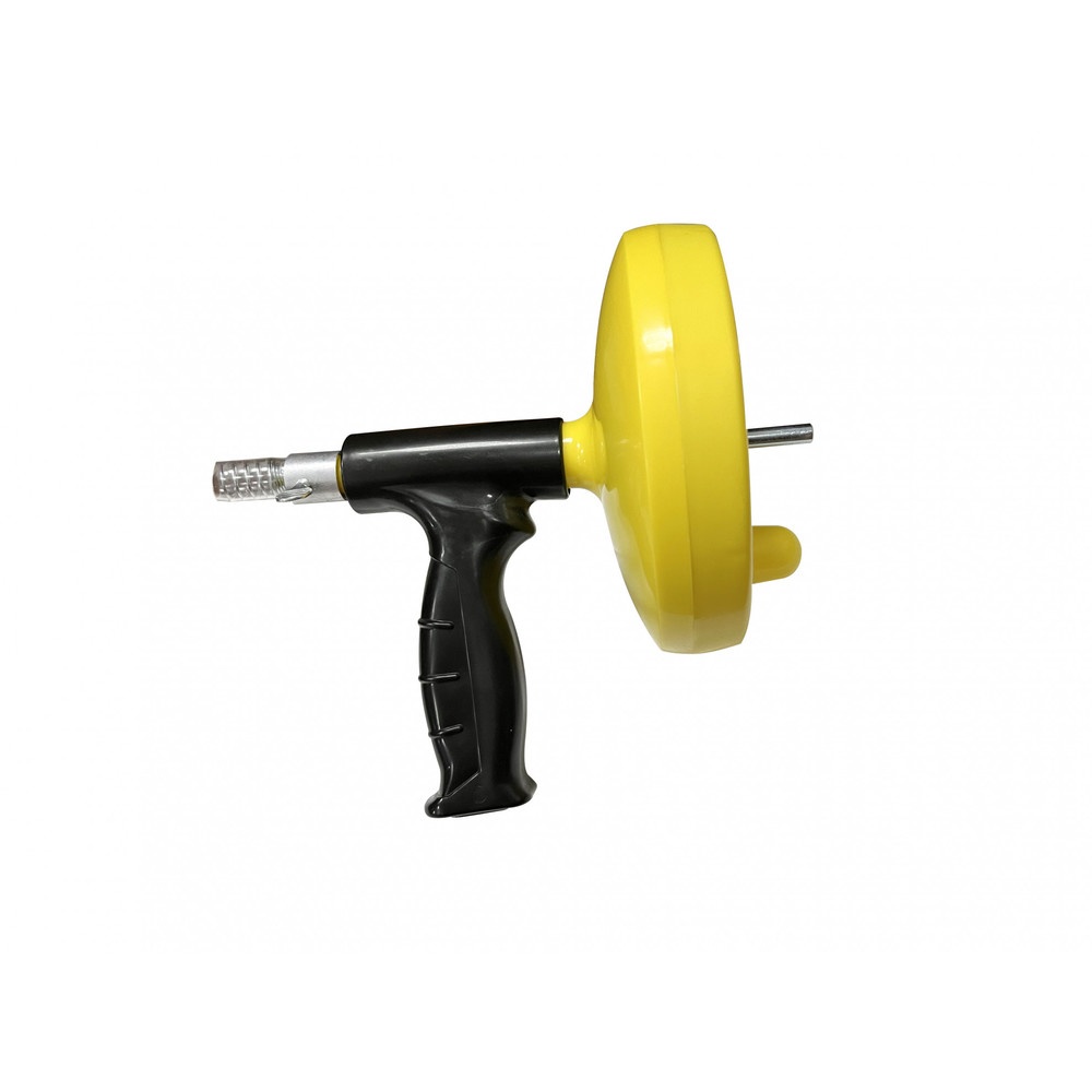 ICLEAN เครื่องทะลวงท่อแบบมือถือมีตลับเก็บสาย รุ่น POWER SPIN DD006 ขนาด 6มม.x8เมตร (17x17x22 ซม.) สีเหลือง