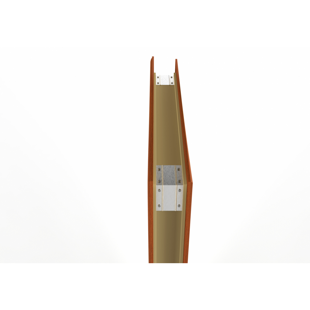 WELLINGTAN วงกบประตู WPC พร้อมซับวงกบ WPCDF-W2-03 80x200ซม. YELLOW TEAK