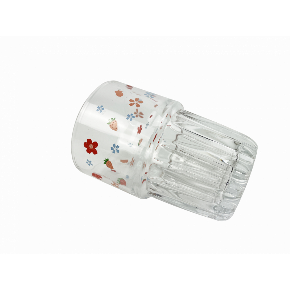 AILO ชุดแก้วน้ำใสลายดอก 360มล. (2ใบ/แพ็ค) RENNY02