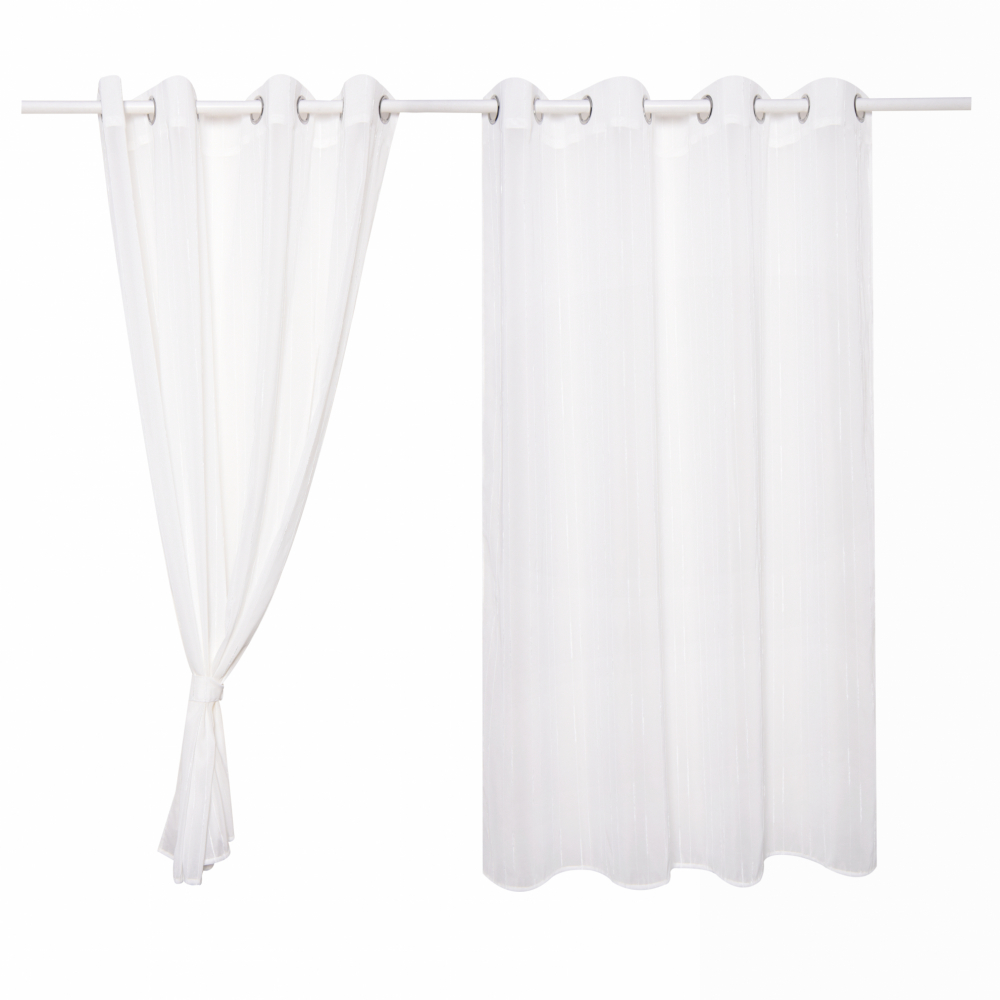 DAVINCI ผ้าม่านหน้าต่าง รุ่น Keris-03 ขนาด 150x160 ซม. สีขาว