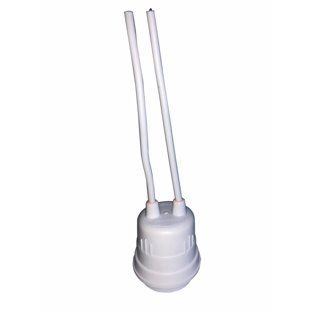 V.E.G. ขั้วหลอดไฟ E-27 รุ่น R028B (ขั้วกันน้ำ) สีขาว