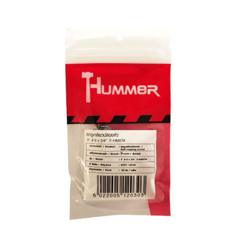 HUMMER สกรูเกลียวปล่อยหัว F-HM834 ขนาด 8x3/4" (25ตัว/แพ็ค)