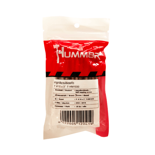 HUMMER สกรูเกลียวปล่อยหัว F-HM1030 ขนาด 10x3" (25ตัว/แพ็ค)