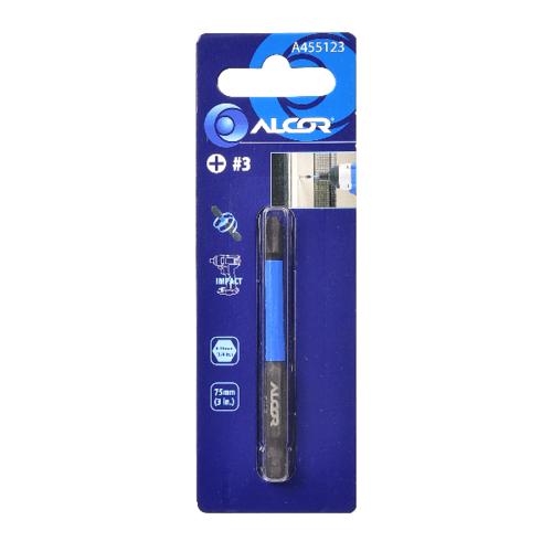 ALCOR ชุดดอกไขควงกระแทก หัวแฉก รุ่น A455123 75MM.